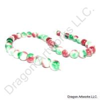 Mixed Color Round Chinese Jade Beads